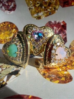 Feed Me Gems White Opal Polly Locket Ring - Flawed